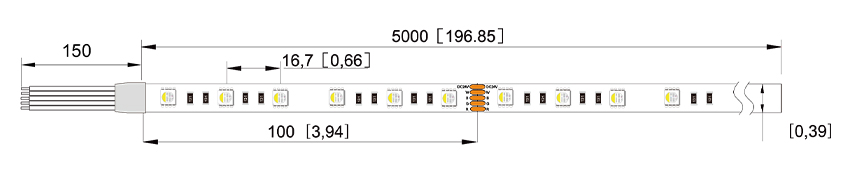 rgbw led strip size