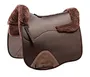 China manufacturer horse products horse riding equipment equestrian saddle pad quilted pattern pad winter fur Brown