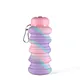 Hot-Selling Rainbow Silicone Foldable Sports Water Bottle With Straw Lid
