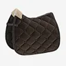 Horse Velvet Riding Winter Navy Saddle Pad With Fur