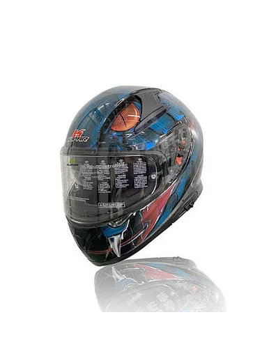 ece double visor full face helmet