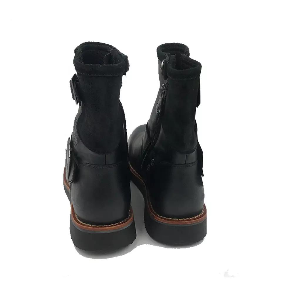 2023 Leather Shoes Classic Buckle Zipper Multifunctional Men Motorcycle Boots