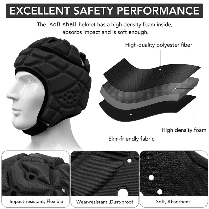 Impact-resistant head protection EVA padded helmet for Sport Soccer