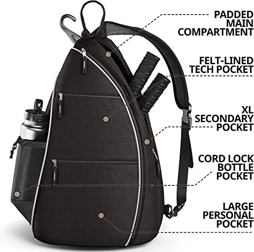 Sport Waterproof Pickleball Bag Carry Holder Bag for Women and Man