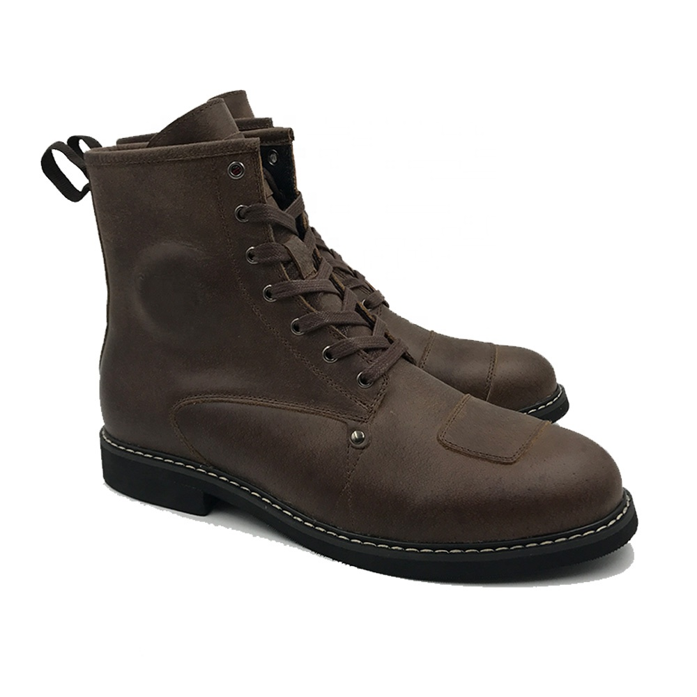 Leisure Motorcycle Boots Genuine Leather Shoes Auto-Riding Boots China