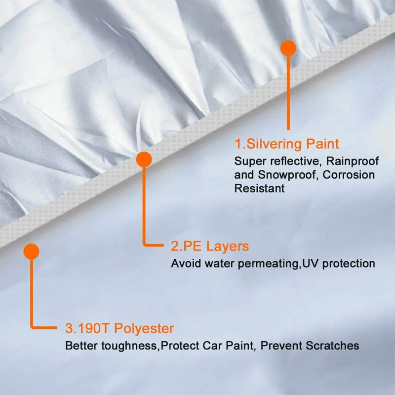 190T Polyester Car Cover UV Protection and Dustproof