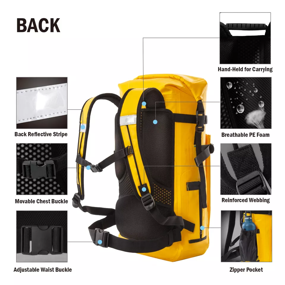 500D PVC tarpaulin Backpack Travelling Hiking Survival Tools