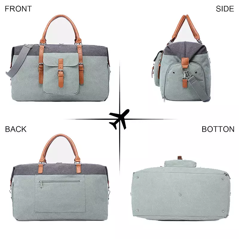 Hiking Portable Storage Bag Shoulder Cross Duffel Bag Canvas Travel Bag