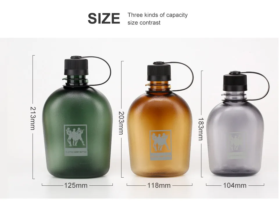 Hiking Outdoor Army Waterbottle