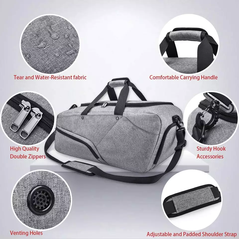 Large Capacity 45L Gym Bag Storage Sport Hiking Travel Bag