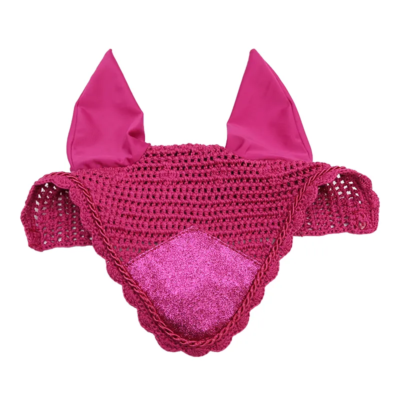 Horse Riding Dressage Saddle Blanket Set Pink Fly Hood