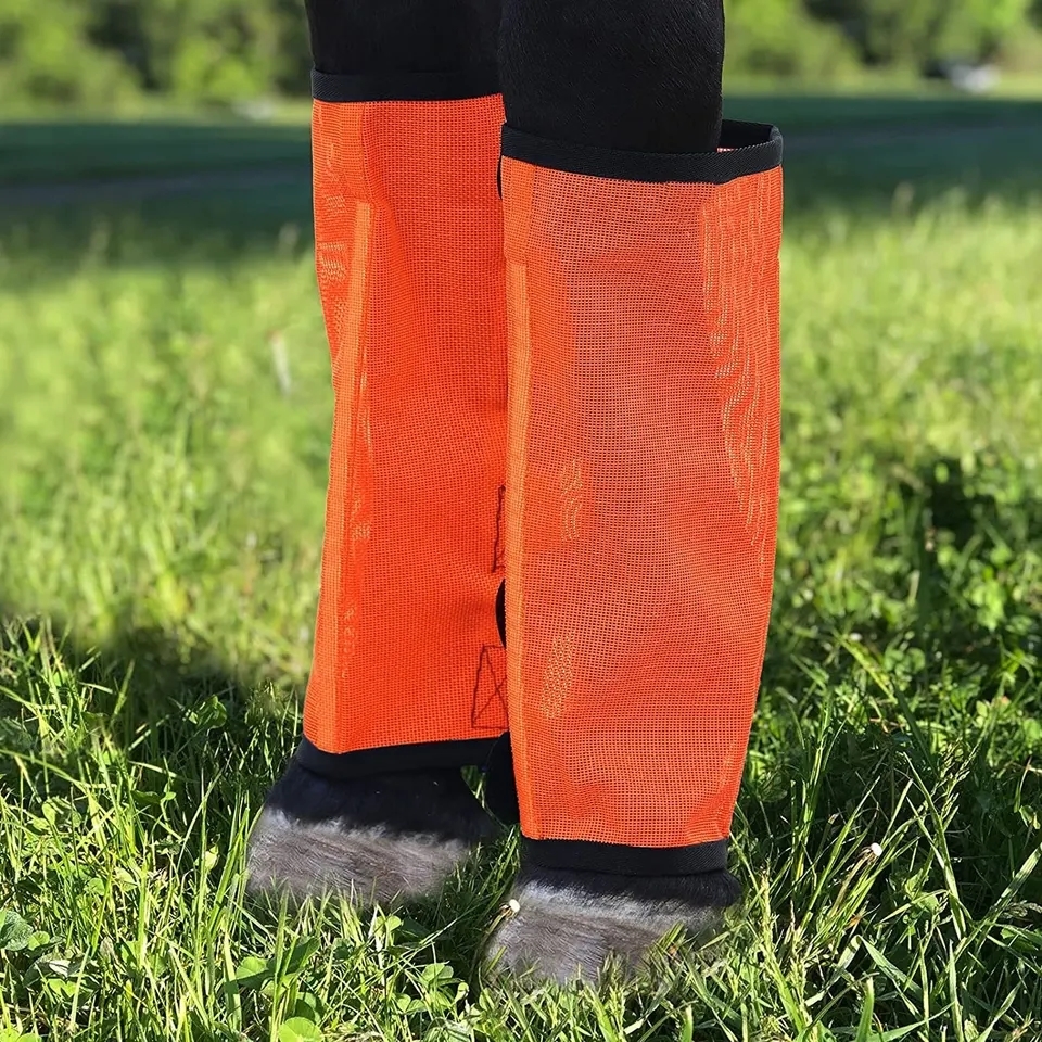 equestrian leg protection horse fly boot mesh wrap