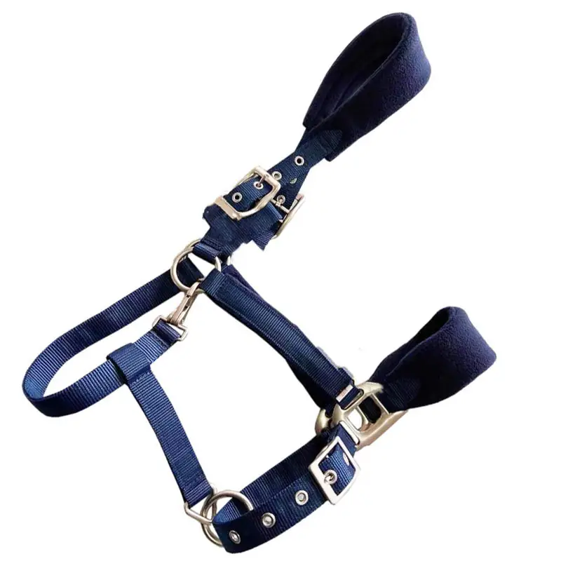 Equestrian Horse Riding Nylon Fleece Chin and Throat Snap Halter