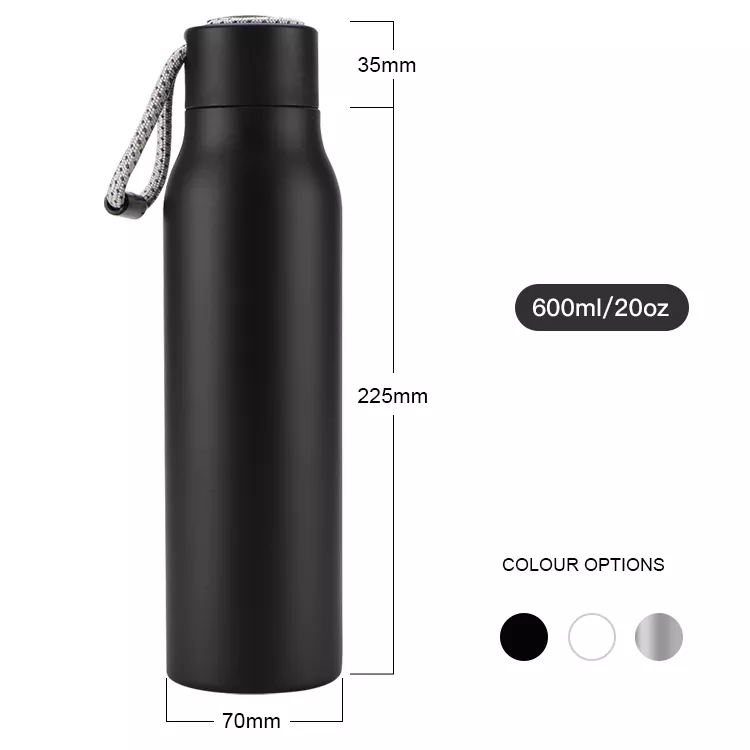 600ml Insulated Thermos Stainless Steel Bottle