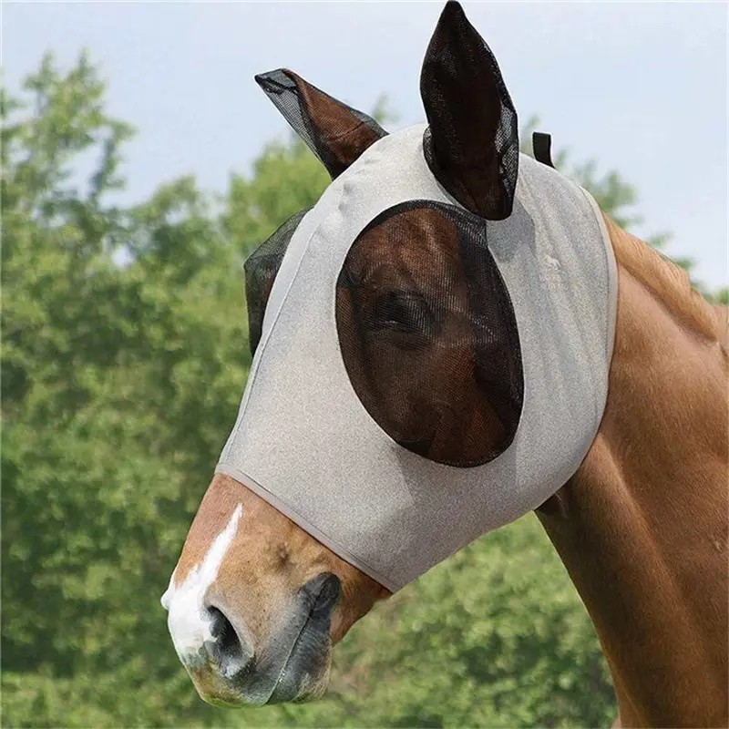Equestrian Equipment Horse Hat Lycra Mask for Summer