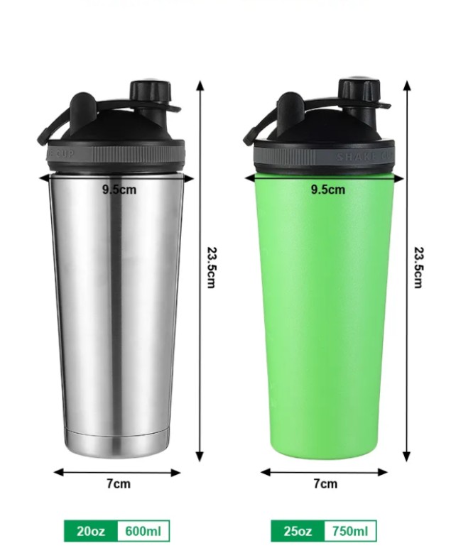 Gym Stainless Steel Shaker Bottle With Protein Powder Mixer China