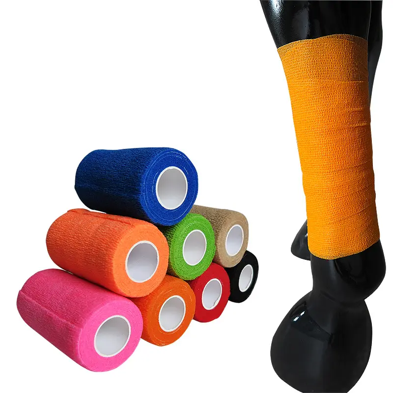 equestrian self-adhesive bandage wrap for ankle sprain and swelling