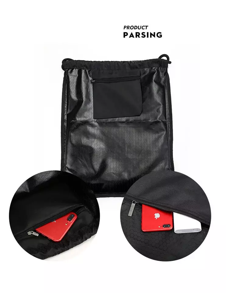 Polyester Waterproof Bag Sport Gym Storage Bag Drawstring Bag