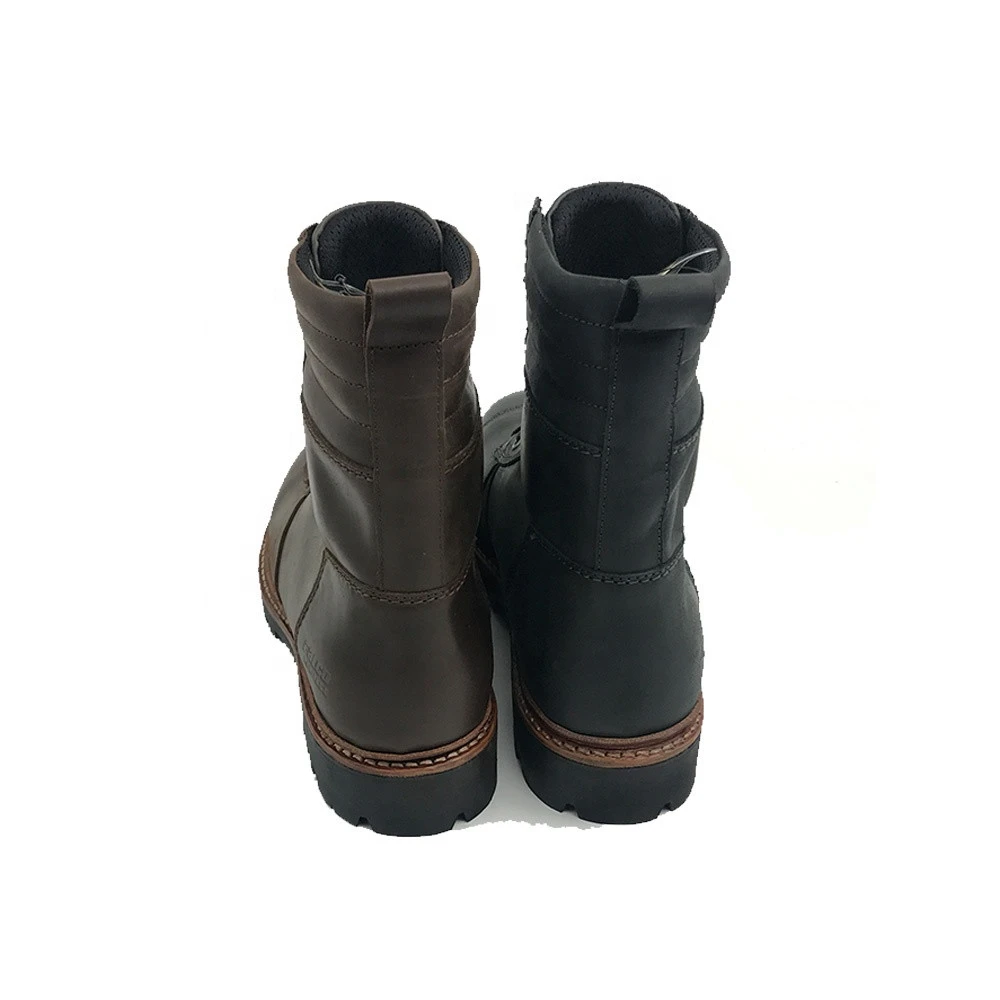 PPE Standard Ankle Protector Waterproof Lace Up Motorcycle Boots