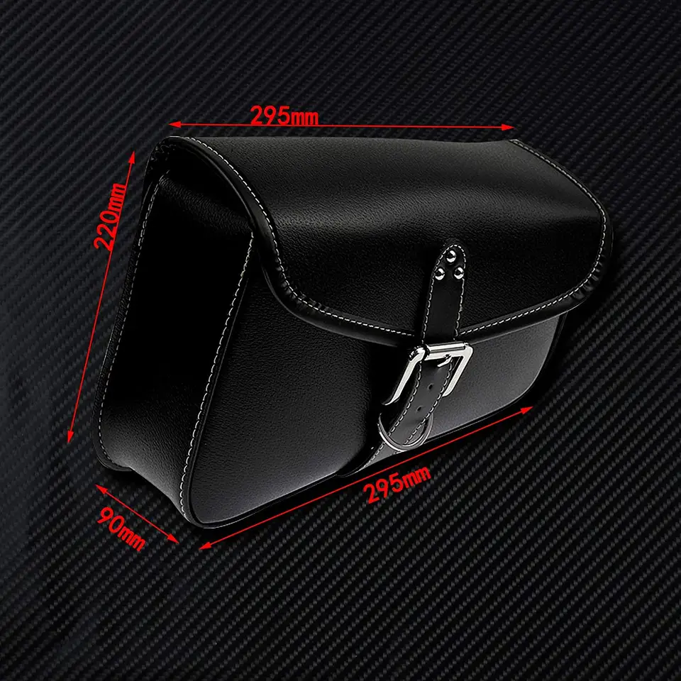 Motorcycle Saddlebag Flexible Adjustable Leather Universal Storage Bags China