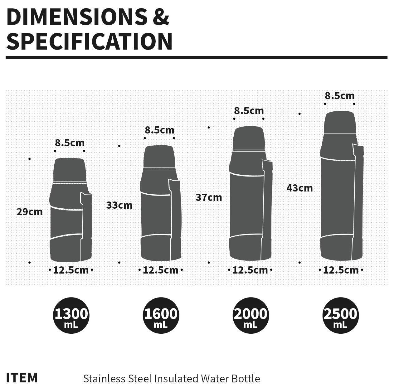 Travel Stainless Steel Bottle Multicapacity Thermal
