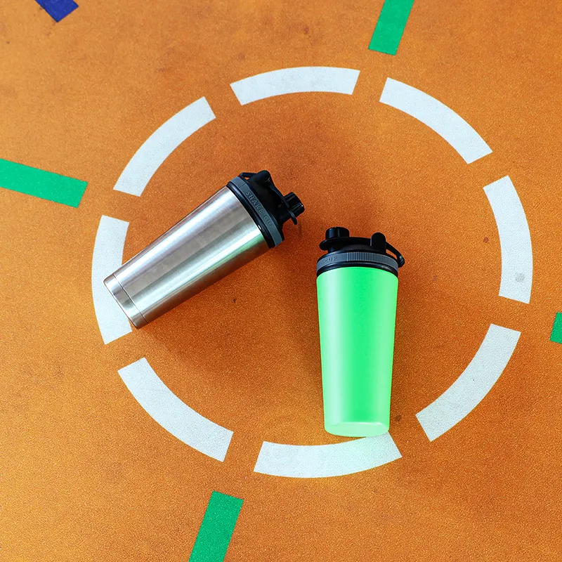Easy to Operate Gym Double Wall Water Bottle Stainless Steel Shaker Bottle With Protein Powder Mixer China