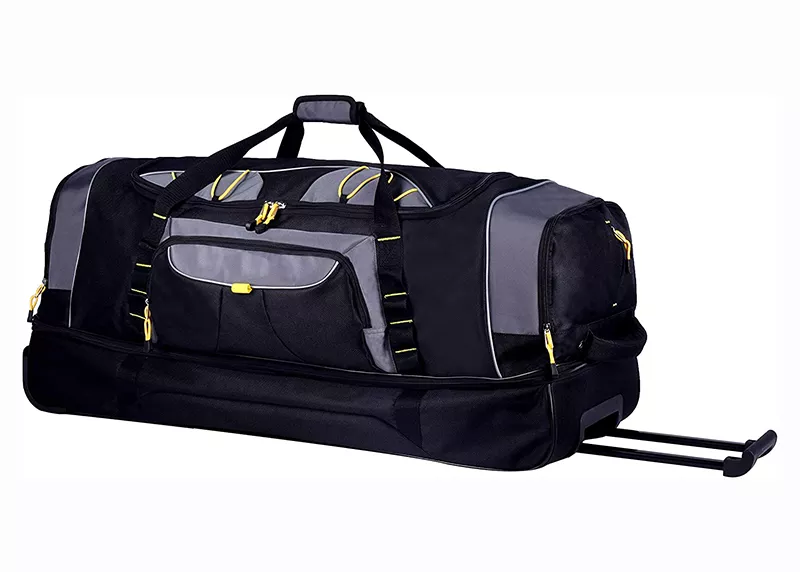 Polyester Duffel Travel Bag Portable Wheeled Rolling Bag