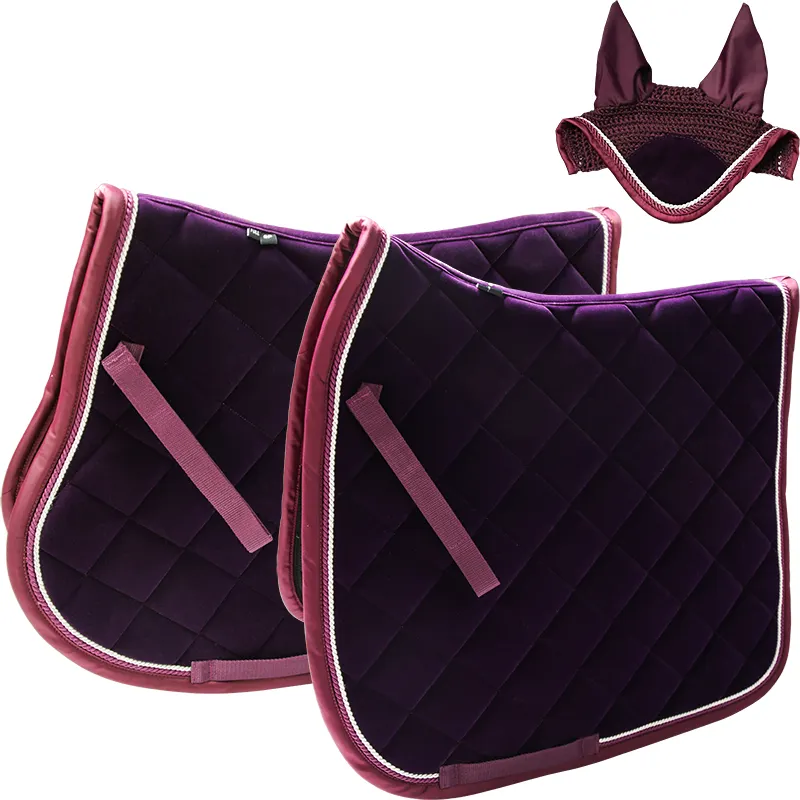 Horse Riding Products Velvet Fabric Pad Equestrain Equipment Horse Saddle Pad