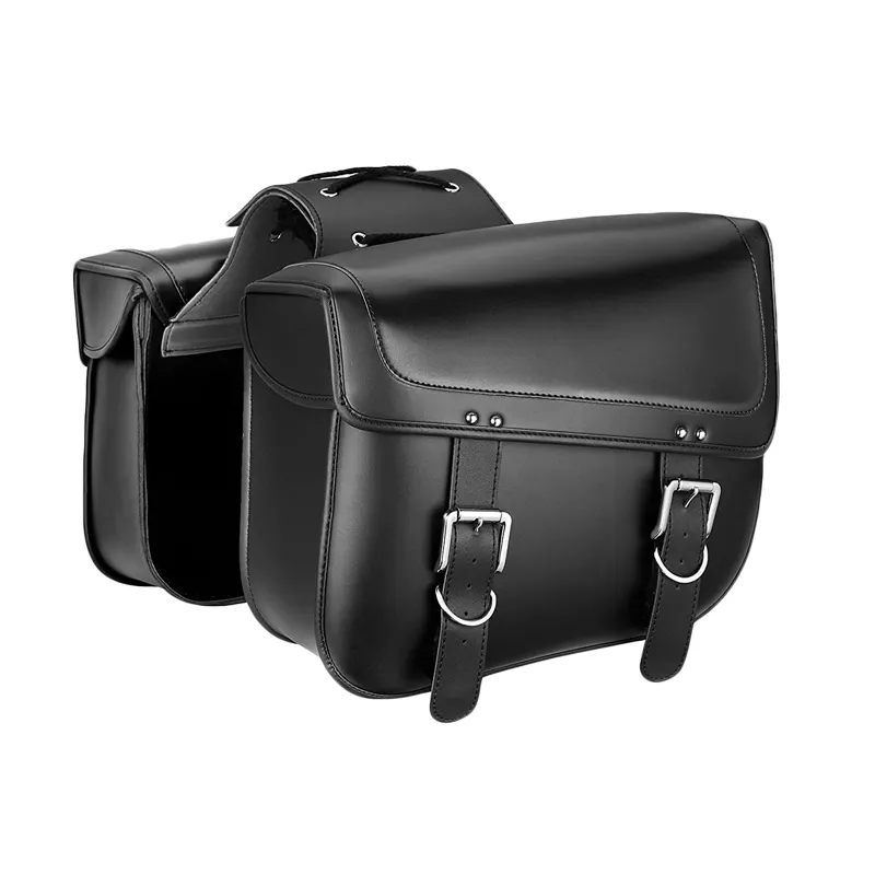 Waterproof Black Universal PU Leather Large Capacity Motorcycle Sadddlebag China