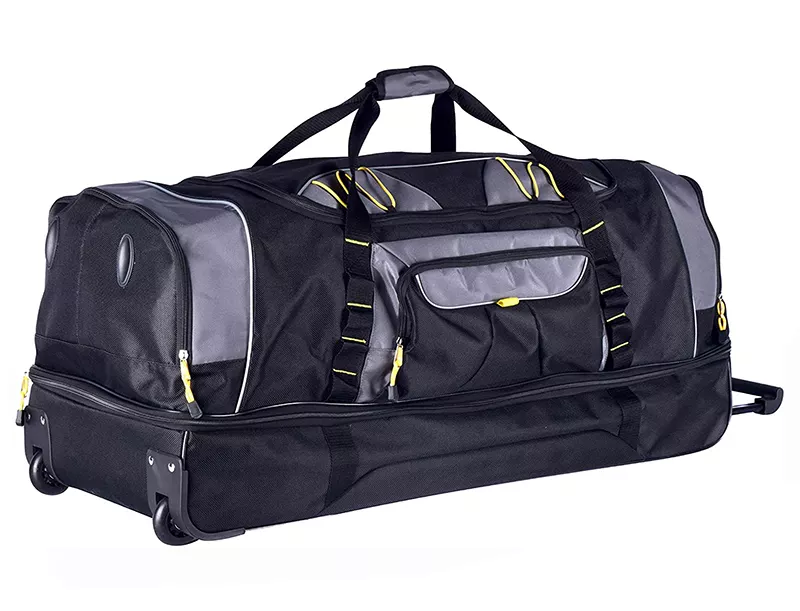 Waterproof Polyester Duffel Travel Bag Portable Wheeled Rolling Bag