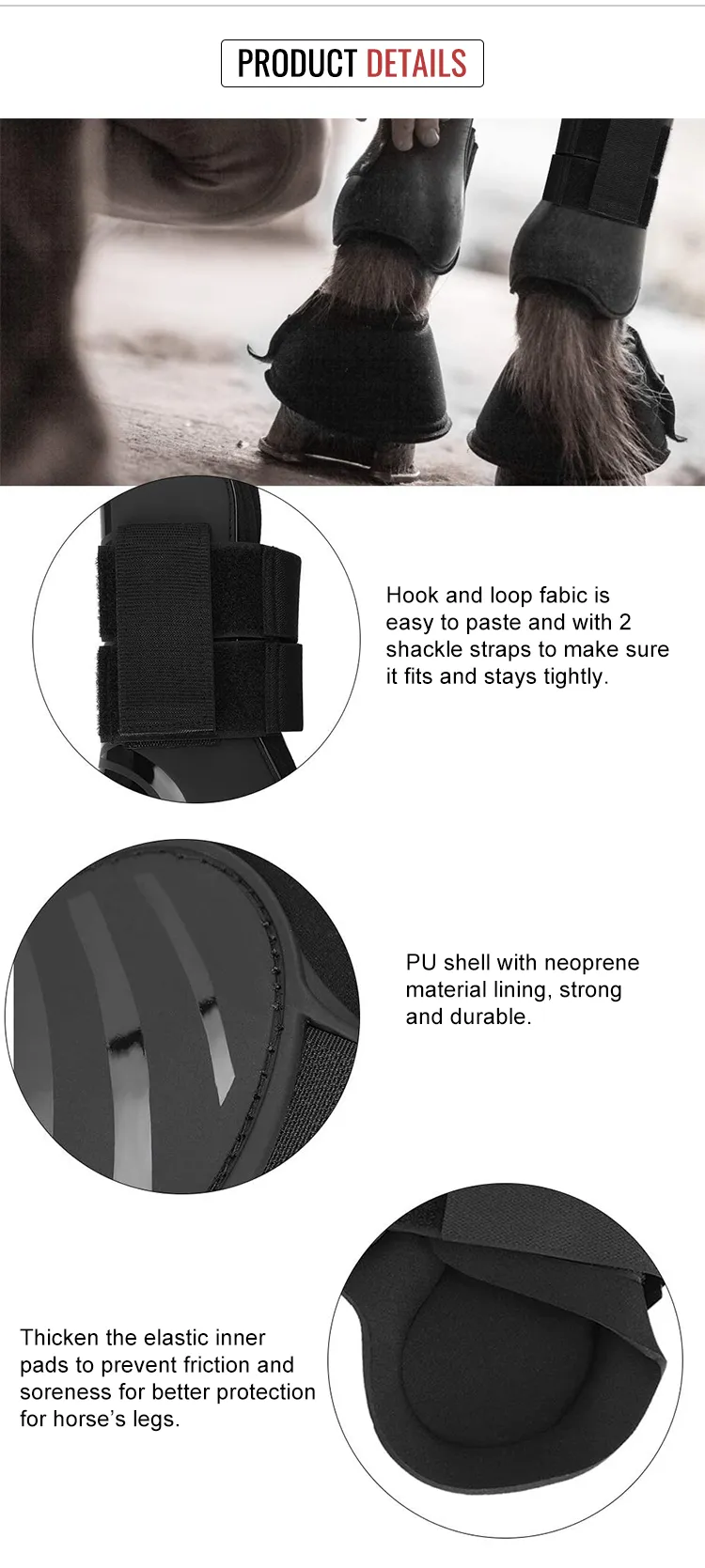 horse riding elastic wrap equestrain wrap leg splint leg protection NPR foam set