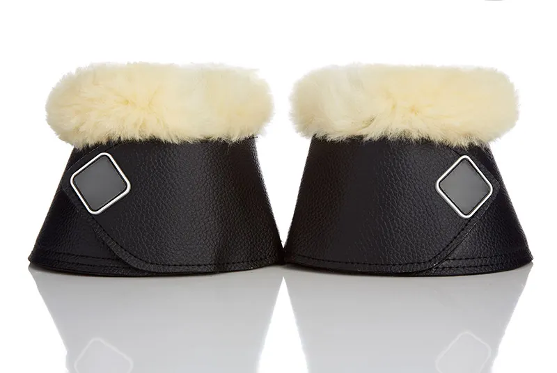 equestrian leg protection winter boot bell boot with fur