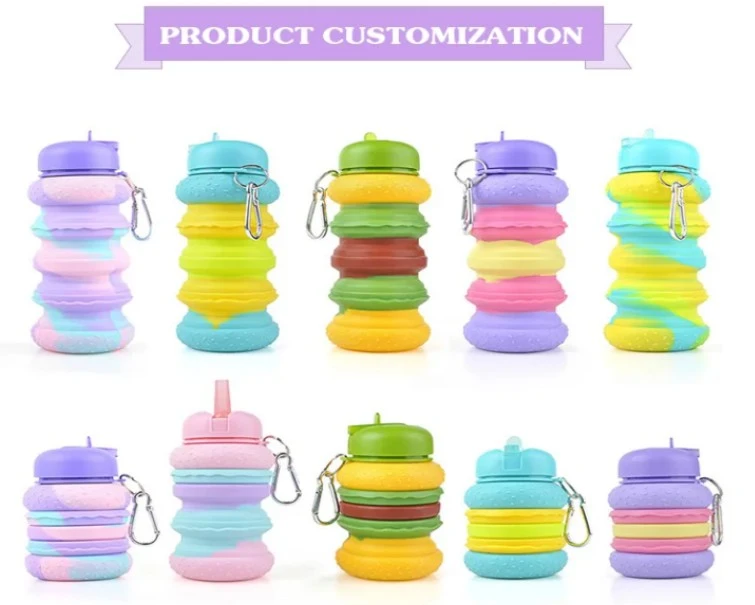 Travel Outdoor Sport Silicone Foldable Water Bottle