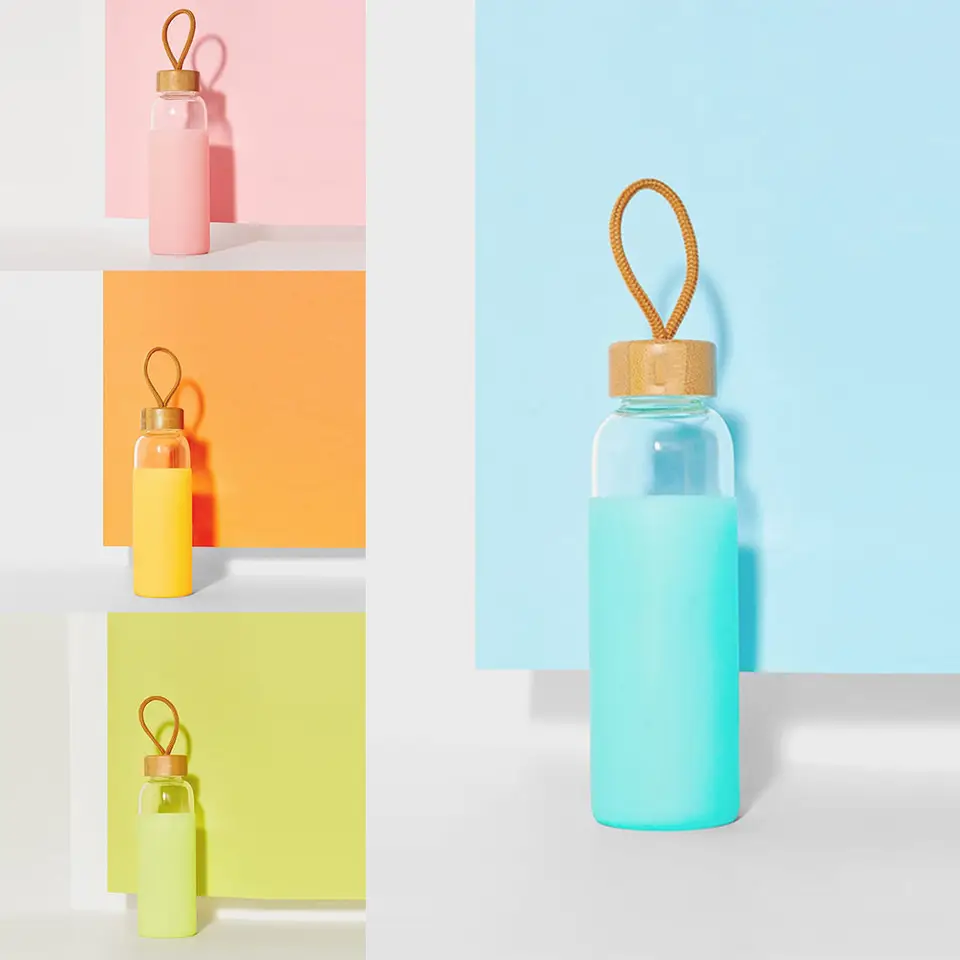 China Water Bottle with Bamboo Lid