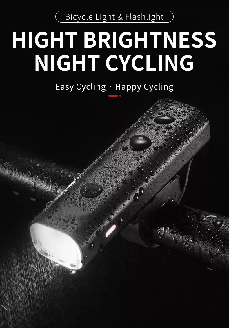 Ultralight Rainproof Lamp Bicycle Front Waterproof Lamp USB Rechargeable Lamp