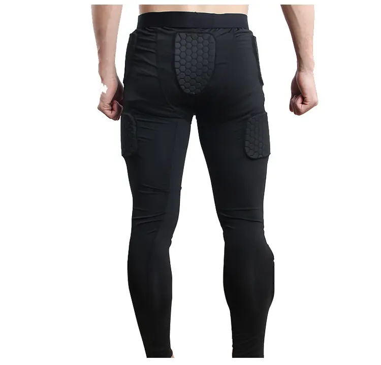 Back of Protective Armor Men's Compression Padded Pant