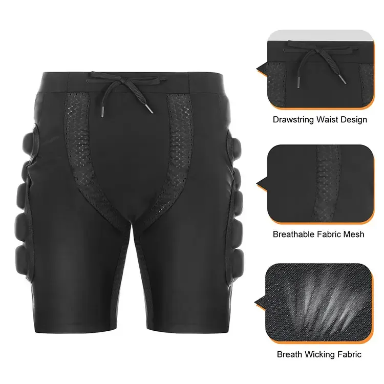 Breathable Thickened Crash Pads Pants High elastic Impact absorption shots