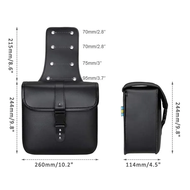 Leather Storage Bag Motorcycle Saddle Bag Multifunctional Rear Pannier Bag