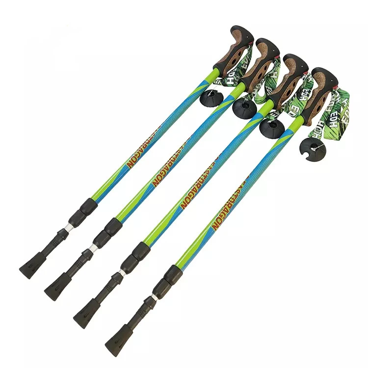 Shock Absorption Walking Stick Hiking Trekking Pole Outdoor Travel Cane China