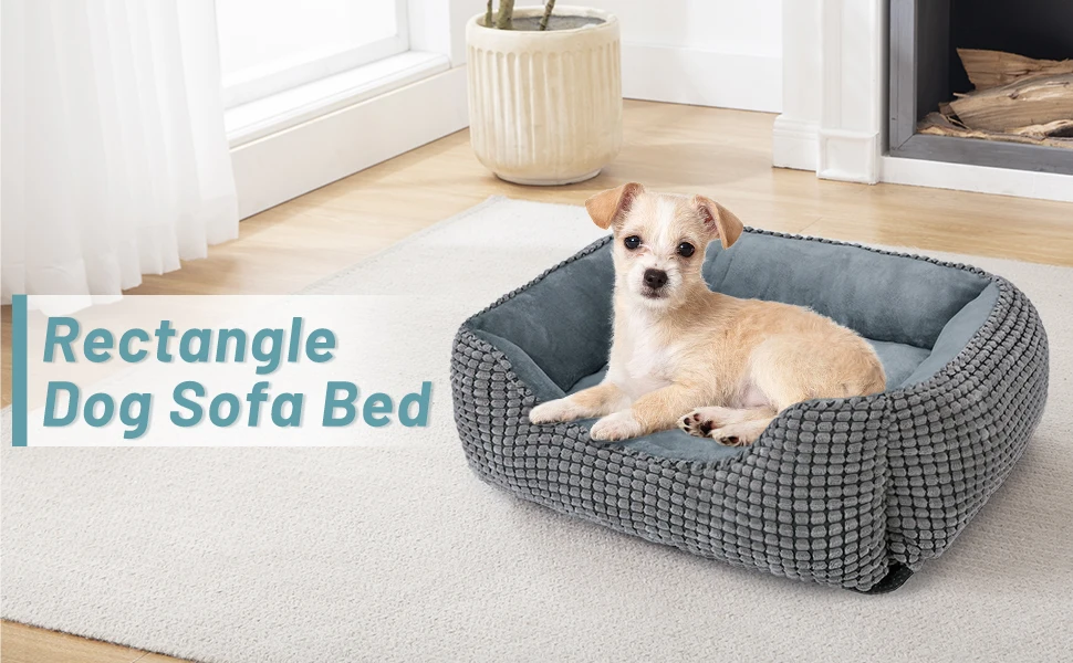 Rectangle Dog Sofa Bed Orthopedic Dog Bed