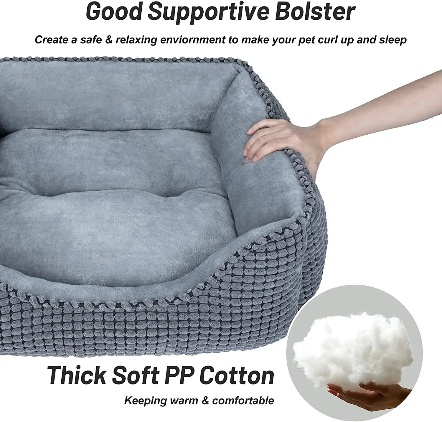 Warming Sleeping Puppy Bed with Anti-Slip Bottom