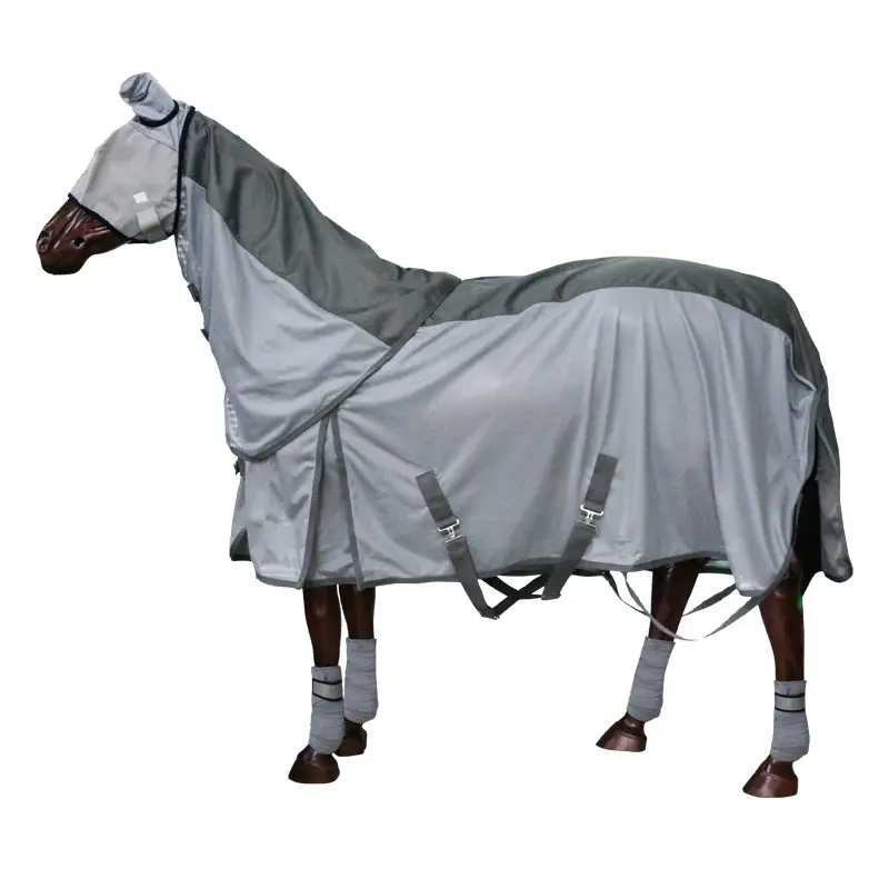 Equestrian Horse Rugs Waterproof Blanket for Horses with Polo Wraps and Fly Mask