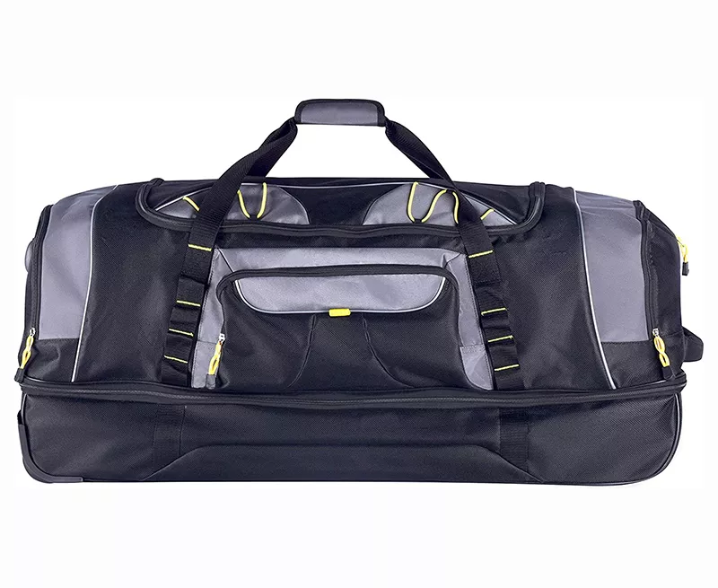 Polyester Duffel Travel Bag Portable Wheeled Rolling Bag Hiking Sport Storage Bag