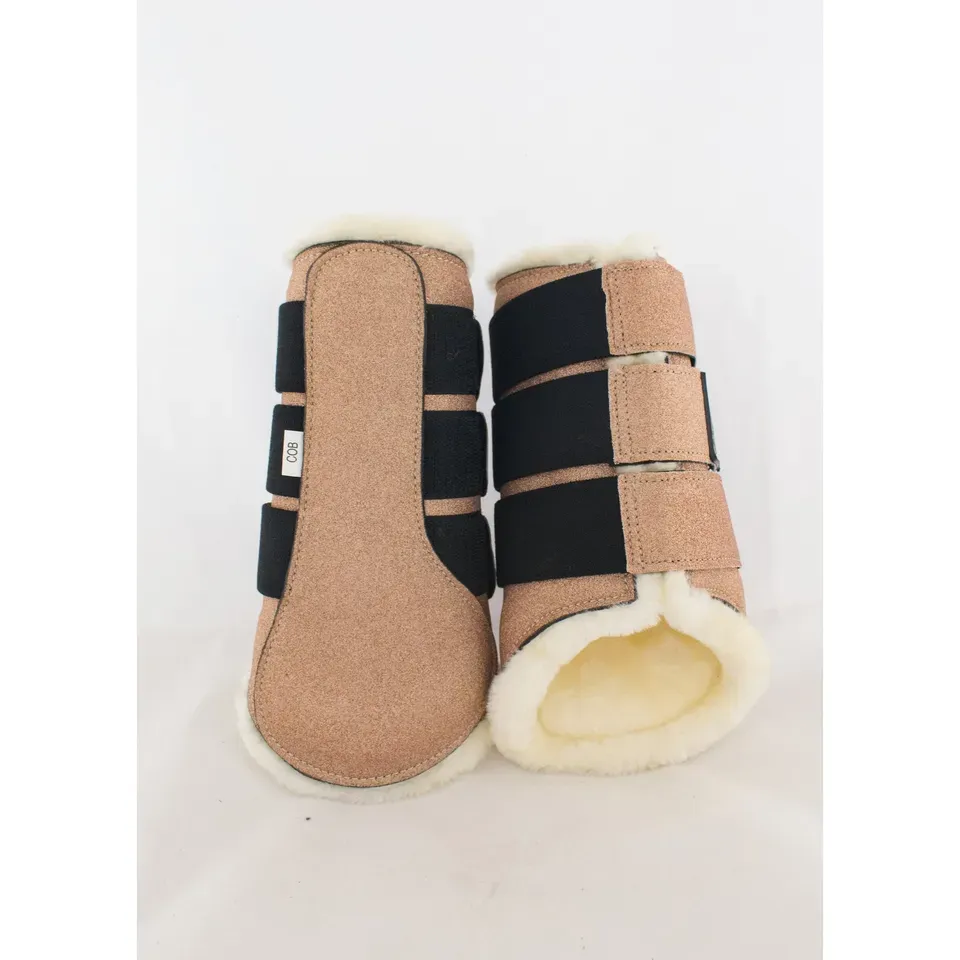 horse equestrian boots leg protection winter boots with fur