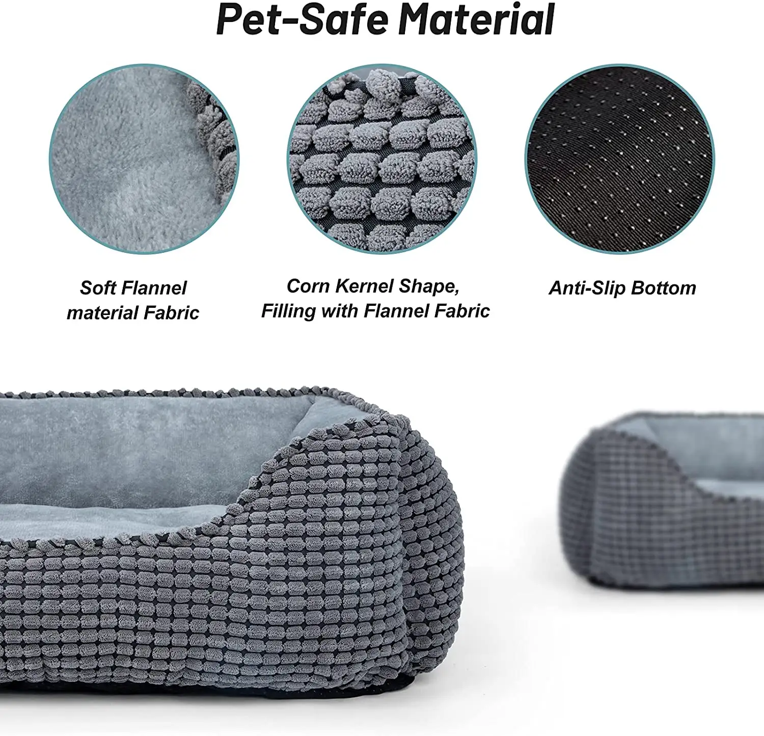 Warming Sleeping Orthopedic Dog Bed with Anti-Slip Bottom