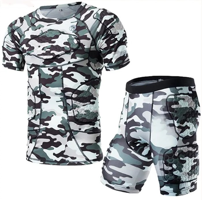 Camo printed Shirts Short Sleeve Compression Protector Shirt shorts for Football China