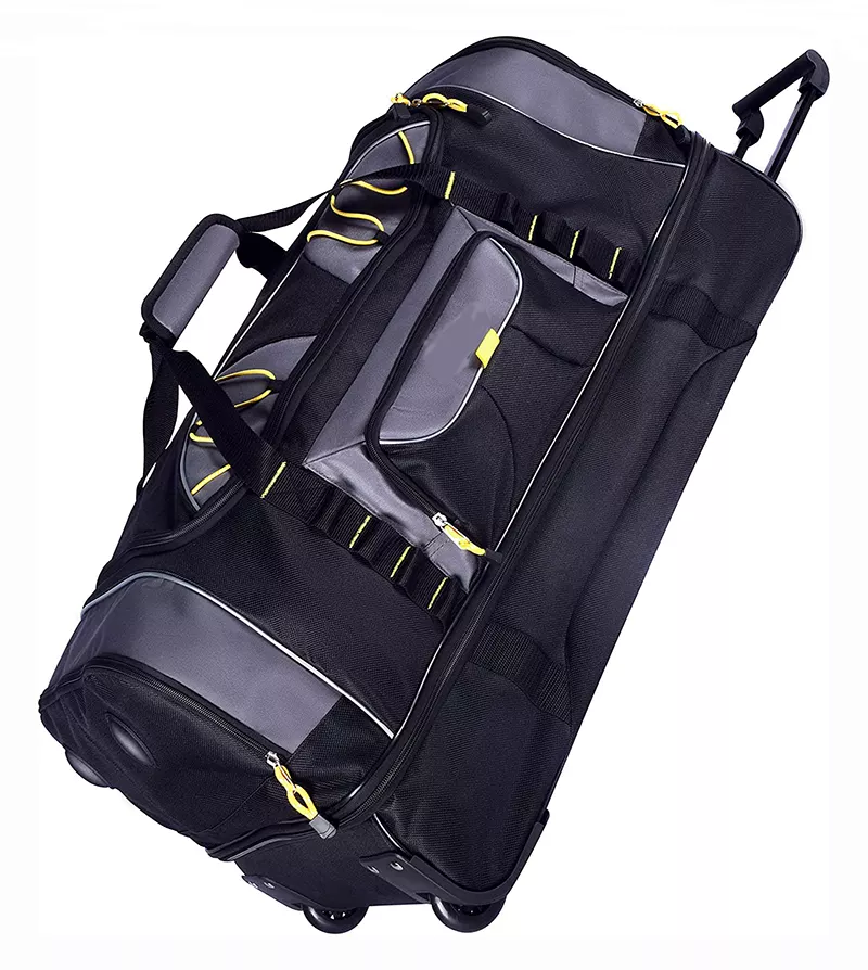 Hiking Sport Polyester Duffel Travel Wheeled Rolling Bag