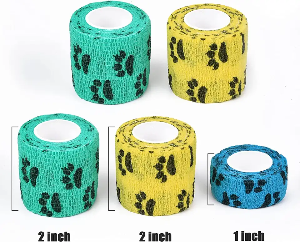 horse equestrian self-adhesive bandage wrap for ankle sprain and swelling