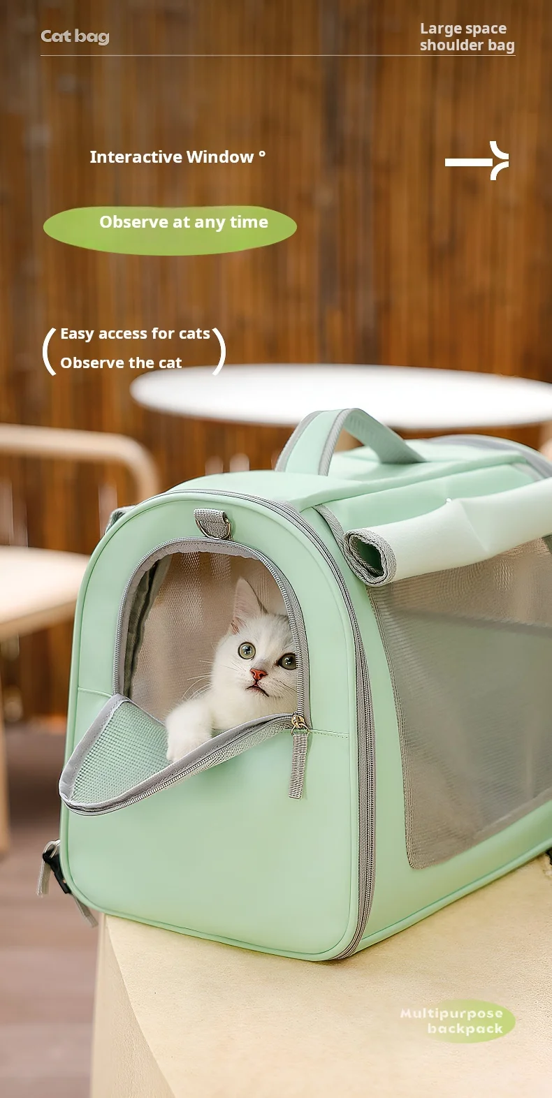 Pet Shoulder Handbag Cat Cortical Bag