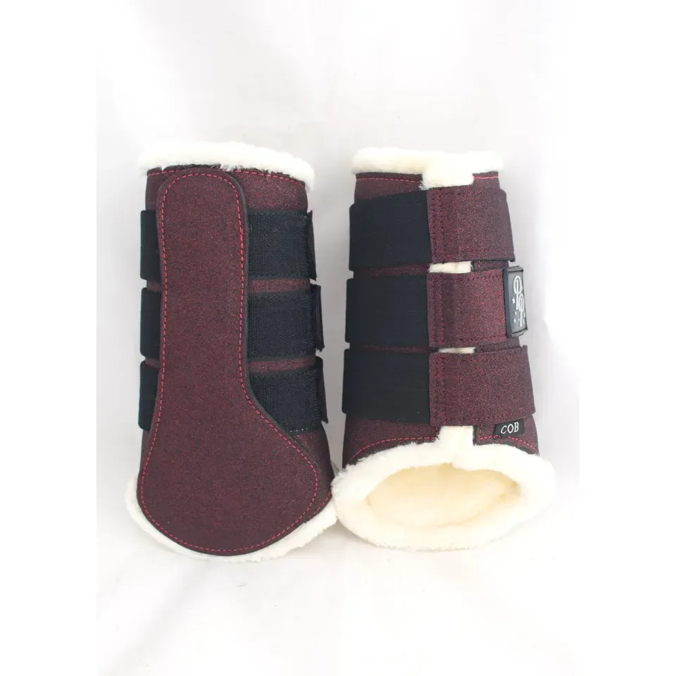 leg splint equestrian boots leg protection winter boots with fur